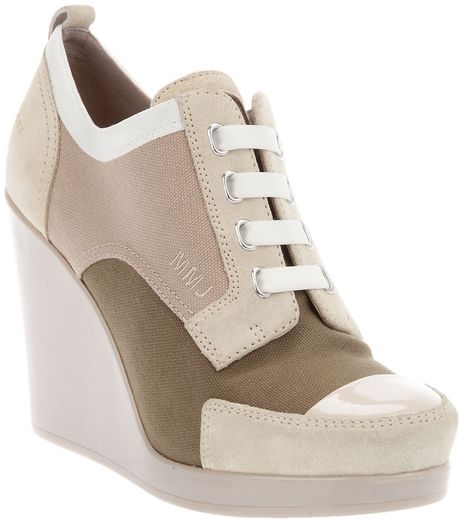 Marc By Marc Jacobs Laceup Shoe in Beige (khaki) - Lyst