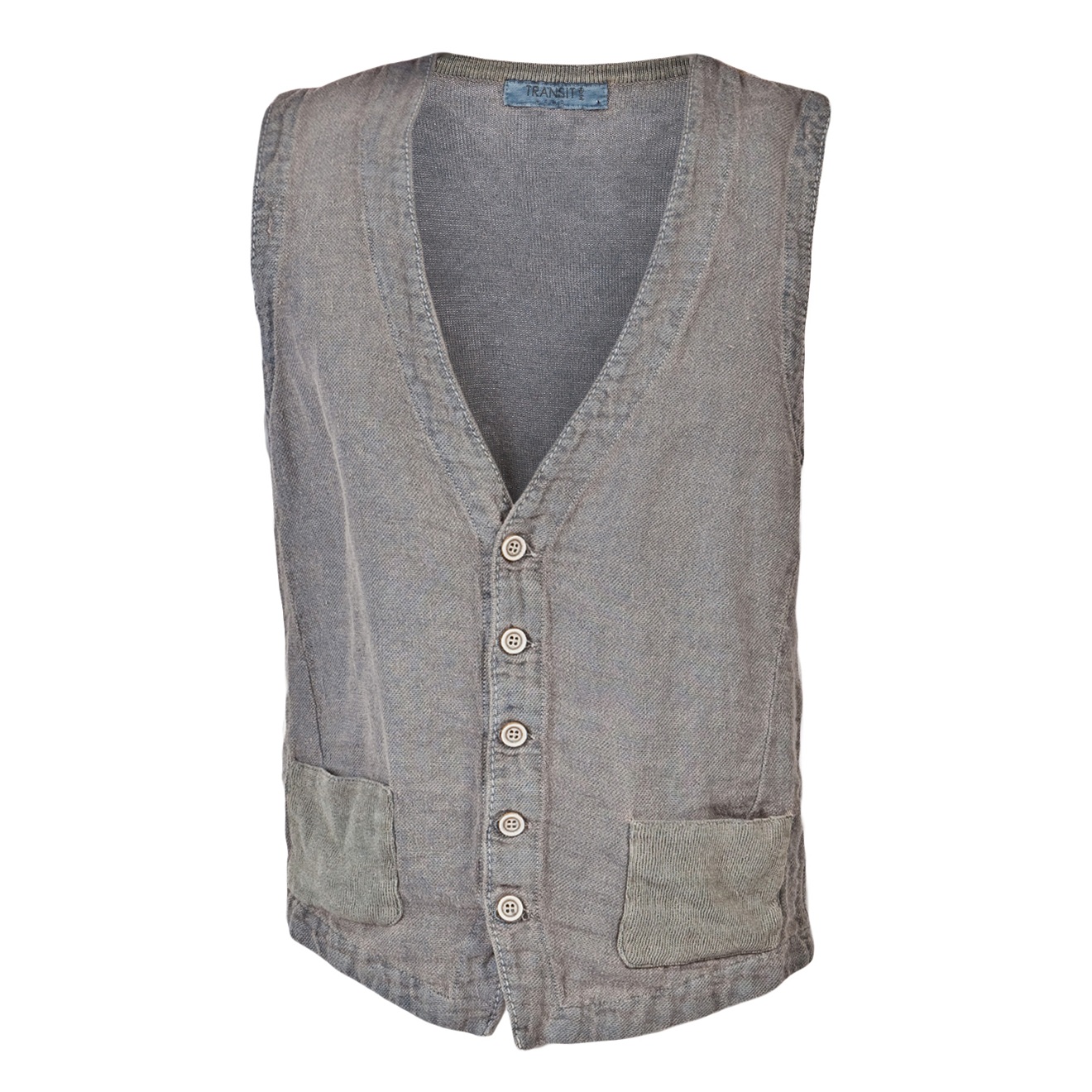 Transit Linen Vest in Gray for Men (grey) Lyst