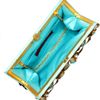 Valentino Embellished Ombré Chiffon Clutch in Blue - Lyst