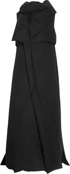 Rick Owens Padded Cotton Sleeveless Coat - Lyst