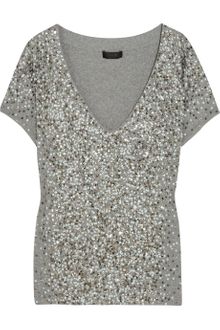 J.Crew Sequin-embellished Linen and Cotton-blend Sweater - Lyst