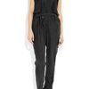 Markus Lupfer Washedsilk Jumpsuit in Black - Lyst