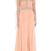 Rachel Gilbert Samara Embellished Silkchiffon Gown in Pink (silver) - Lyst