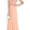 Rachel Gilbert Samara Embellished Silkchiffon Gown in Pink (silver) - Lyst