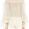 Ralph Lauren Collection Therese Embellished Silktulle Blouse in Beige (cream) - Lyst