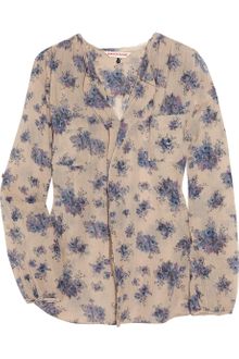 Rebecca Taylor Floral-print Cotton-voile Shirt - Lyst