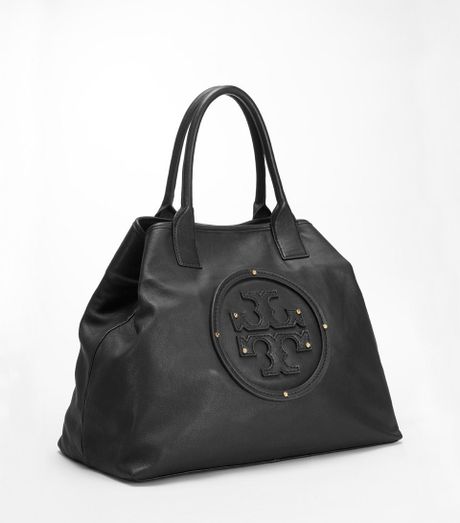 tory burch stacked logo tote