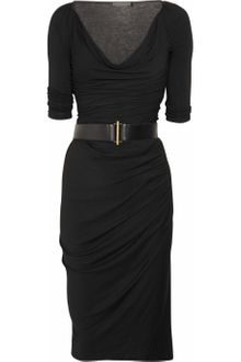 Donna Karan New York Cowl-neck Stretch-jersey Dress - Lyst