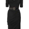 Donna Karan New York Cowlneck Stretchjersey Dress in Black - Lyst