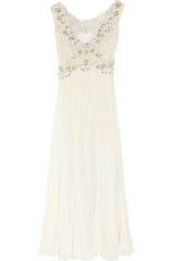 Temperley London Long Jodi Embellished Silk-chiffon Gown