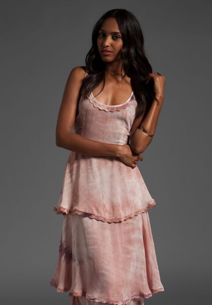 Free People New Romantics Tiered Hippie Trip Maxi in Pink (rose) - Lyst