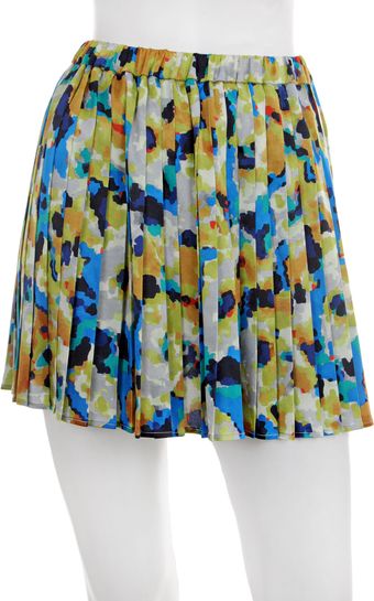 Scoop Pleated Mini Skirt - Lyst