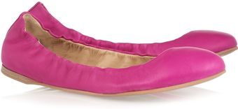 Jil Sander Leather Ballerina Flats - Lyst