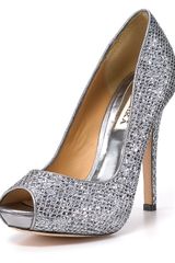 Badgley Mischka Humbie Ii Peeptoe Platform Evening Pumps