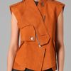 Alexander Wang Suede Trench Vest in Orange - Lyst