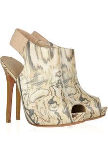 Alexander McQueen Printed Leather Ankle Boots - Lyst