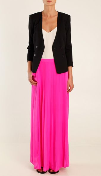 Tibi Silk Cdc Long Pleated Skirt - Lyst