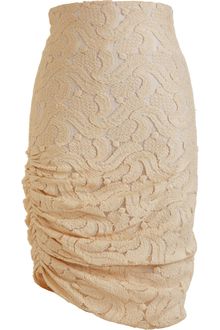 A.L.C. Ruched Lace Skirt - Lyst