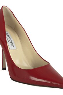 Jimmy Choo Red Patent Leather Lilac Pointed Toe Pumps - Lyst