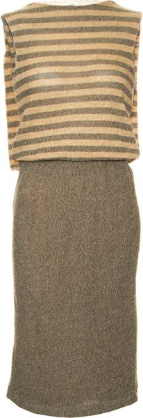 L'Agence Metallic Stripe Dress - Lyst