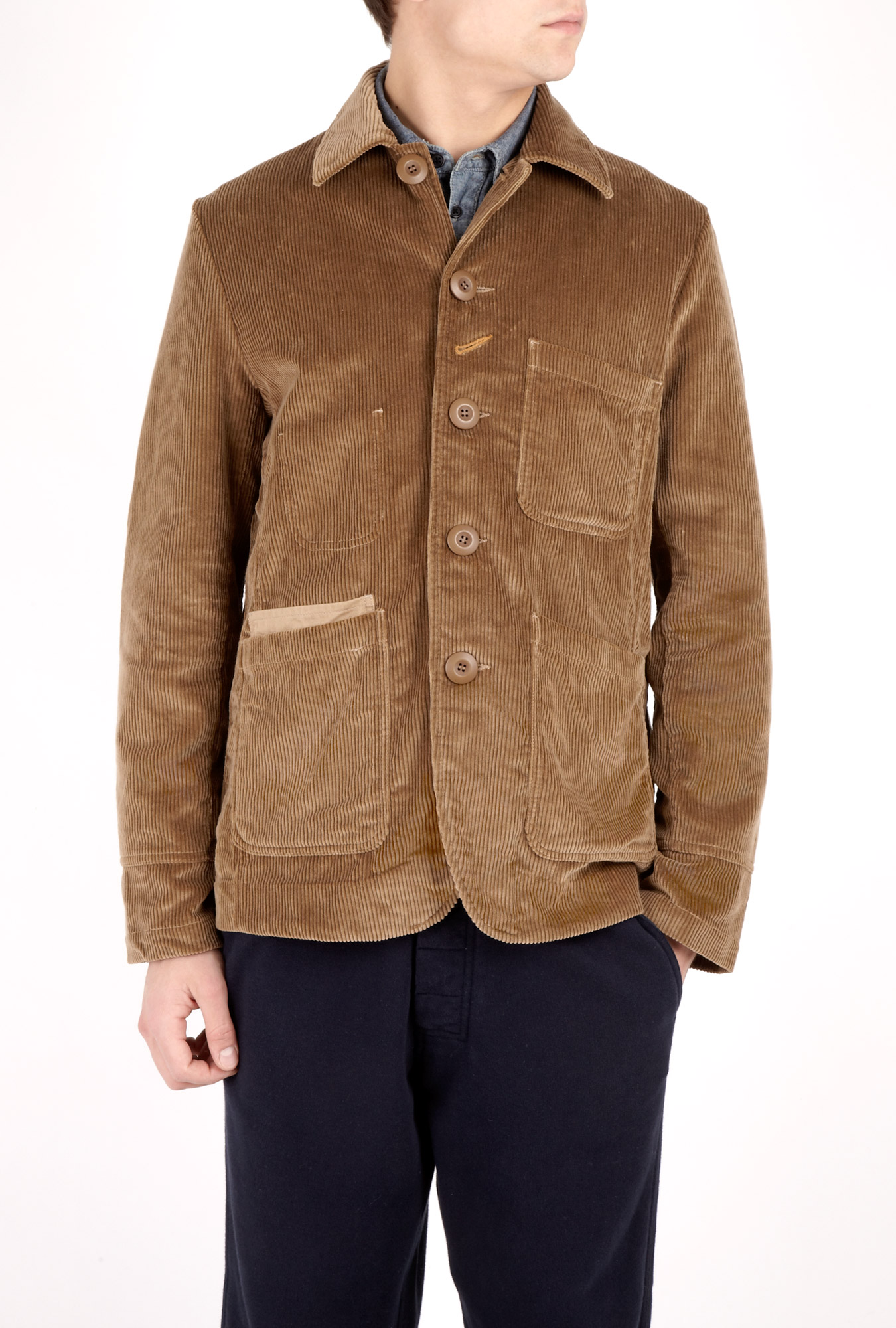 Universal Works Tan Brisbane Moss Corduroy Bakers Jacket in Brown for