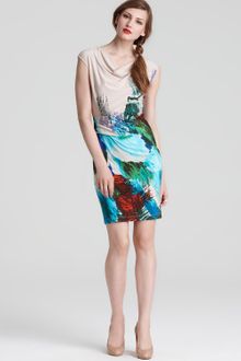 BCBGMAXAZRIA Trina Draped Dress - Lyst