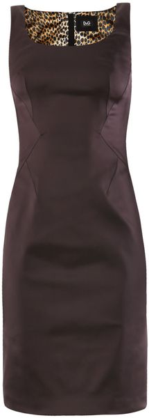 D&G Stretch Satin Dress - Lyst