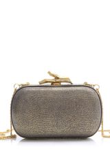 Diane Von Furstenberg Lytton Metallic Leather Clutch