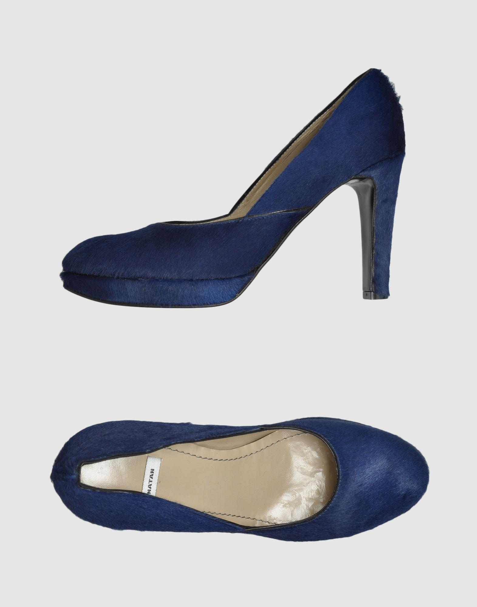 light blue platform pumps