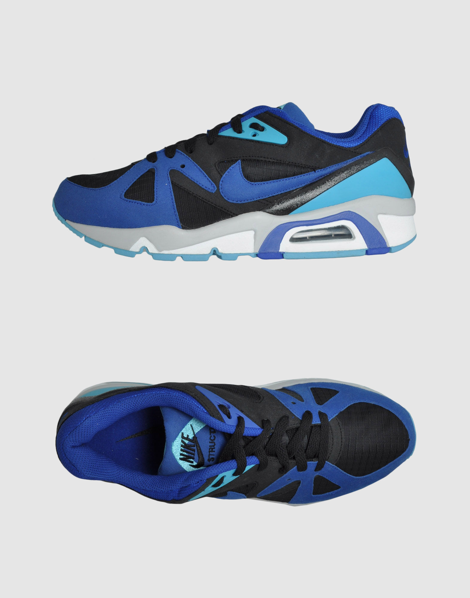 nike mens shoes blue and white