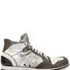 Alberto Fasciani Washed Calf and Suede High Sneakers in Gray (white) - Lyst