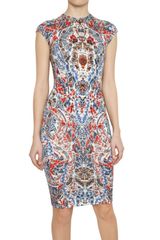 Alexander McQueen Porcelain Print Jacquard Wool Knit Dress