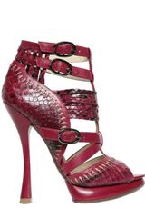 Alexandre Birman 130 Mm Python and Calf Sandals
