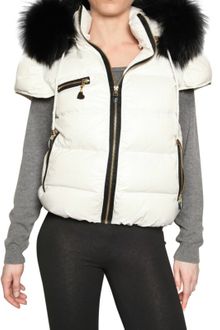 Beayukmui Racoon Collar Nylon Down Jacket - Lyst