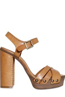 Chloé 120mm Calfskin Ankle Strap Sandals - Lyst