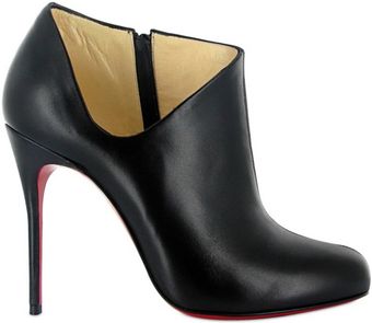 Christian Louboutin 100mm Lisse Asymmetric Low Boots - Lyst