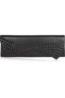Christian Louboutin Pigalle Spiked Leather Clutch - Lyst
