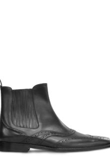Dolce & Gabbana Brushed Calfskin Beetle Boots - Lyst