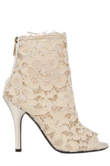 Dolce & Gabbana 110mm Macramé Lace Ankle Boots - Lyst
