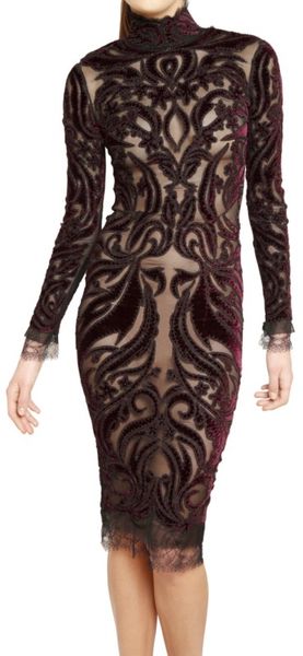 Emilio Pucci Embroidered Velvet Patch On Tulle Dress - Lyst