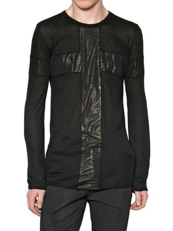 Gareth Pugh Fuzzy Gold Cross Modal Jersey T-shirt - Lyst