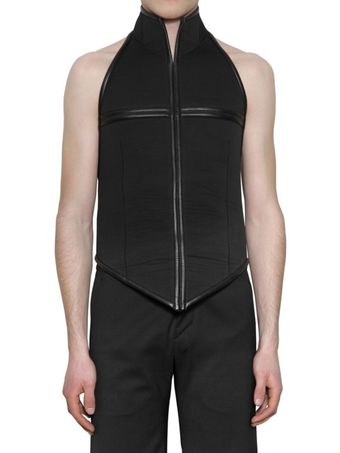 Gareth Pugh Stretch Wool Bonded Neoprene Vest - Lyst