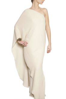 Lanvin Washed Silk Crepe Long Dress - Lyst