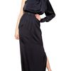 Lanvin Jewelled Viscose Satin Dress in Blue (navy) - Lyst