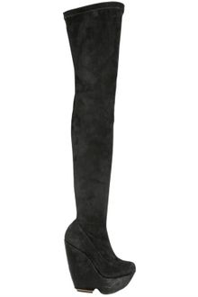 Nicholas Kirkwood 150mm Stretch Suede and Ponyskin Wedges - Lyst