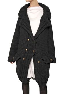 Nina Ricci Oversized Wool Knit Coat - Lyst
