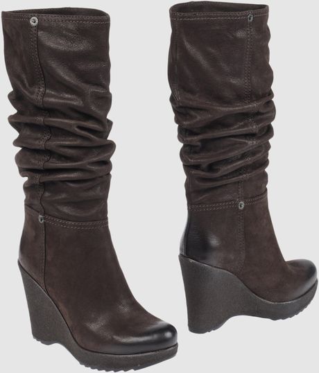 Prada Sport Highheeled Boots in Brown (cocoa) - Lyst