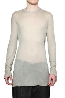 Rick Owens Minirbbed Cotton Hooded T-shirt - Lyst
