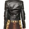 Versace Nappa Biker Leather Jacket in Black - Lyst