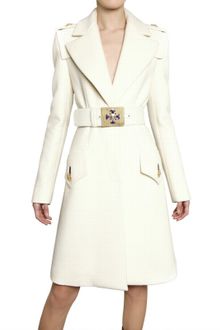 Versace Double Wool Cloth Coat - Lyst